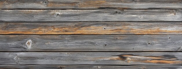 Obraz premium Aged wooden planks with weathered texture and natural grai.