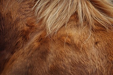 Close up brown horse fur texture  abstract background.