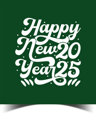 Beautiful Happy New Year Greeting Card 2025