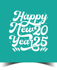 Beautiful Happy New Year Greeting Card 2025