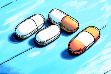 Mockup of medical pillows for healthcare, featuring a soft design on a plain background, ideal for product promotion and medical visuals.