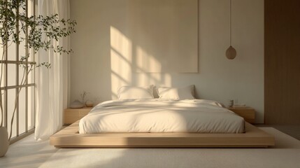 Modern Minimalist Bedroom with Natural Light
