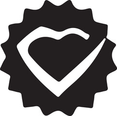 Love badge heart icon vector image