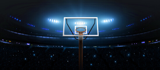 Basketball arena. The imaginary basketball arena is modelled and rendered. © efks