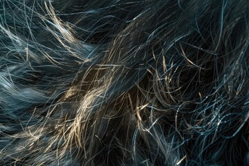 Obraz premium Microscopic images of goat hair.