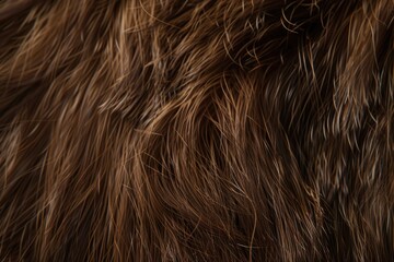 Fototapeta premium spot focus brown goat hair close up goat hair