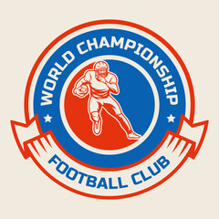 American football logo badges vector. Football logos collection. American football league labels, emblems and design elements