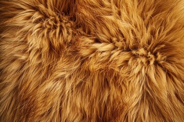 Naklejka premium Texture of brown short fur. Brown abstract background. Yellow brown artificial fur as merino skin.