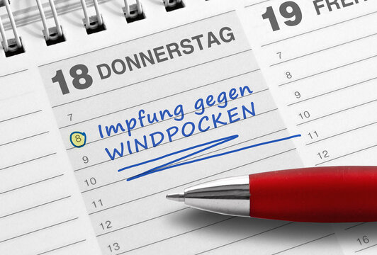 Impfung gegen Windpocken, Termineintragung