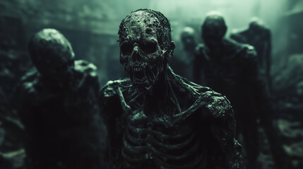 Fototapeta premium zombie with a decaying body