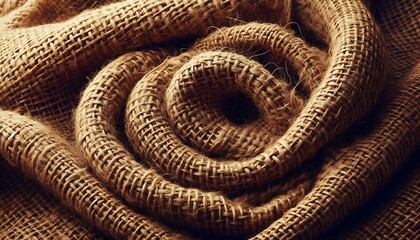 Fototapeta premium rugged, coarse burlap fabric with a tactile feel, ideal for rustic, industrial, or eco-friendly design projects,generative ai