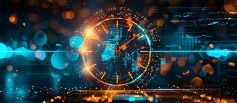 Conceptual art depicting the relationship between business processes and time.