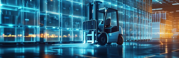 Robotics enhances efficiency in industrial logistics operations.