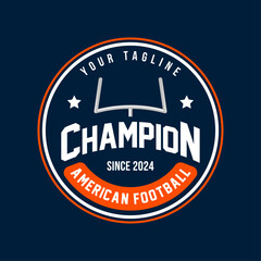 American football logo badges vector. Football logos collection. American football league labels, emblems and design elements