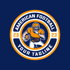 American football logo badges vector. Football logos collection. American football league labels, emblems and design elements