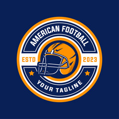 American football logo badges vector. Football logos collection. American football league labels, emblems and design elements