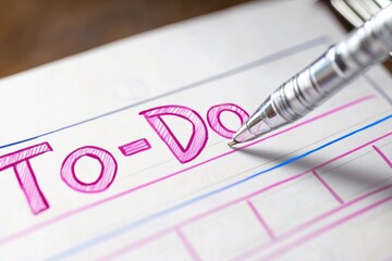 Professional Desk with To-Do List for Career Advancement Goals - Ideal for Productivity and Planning