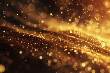 Obraz premium gold abstract background with bokeh defocused lights