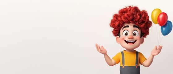 Vibrant 3D Character Design for Animated Series with Playful Gestures and Friendly Personality