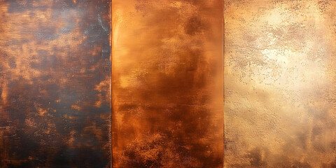 Metallic texture background with old grunge copper, bronze, and rusty gold effect