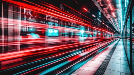 Futuristic Mobility in a Neon Lit Metropolis with Advanced Holograms and Digital Interfaces