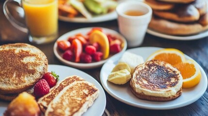 Ideal Day   Productive and Fulfilling Lifestyle with Healthy Breakfast Spread