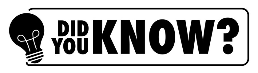 Did you know banner. Did you know sign.