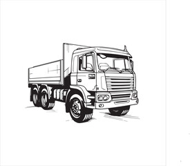 truck isolated on white