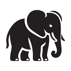 Obraz premium Elephant logo icon silhouette.animal,wild,icon,