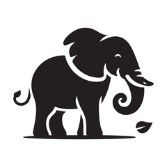 Obraz premium Elephant logo icon silhouette.animal,wild,icon,