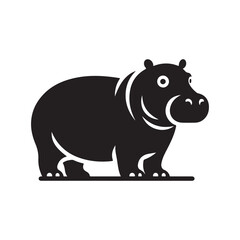 Obraz premium hippopotamus cartoon isolated on white