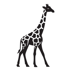 Fototapeta premium Giraffe icon silhouette,black icon,