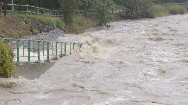 a massive flood transforms a peaceful riverbank 1
