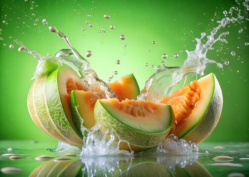 fruit in water splash - Powered by Adobe