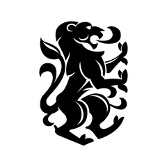 Black lion icon