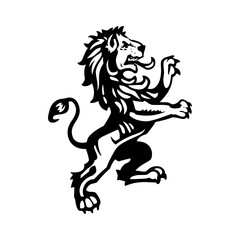 Black lion icon