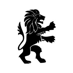 Black lion icon