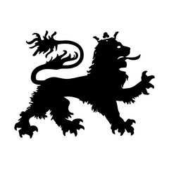 Black lion icon