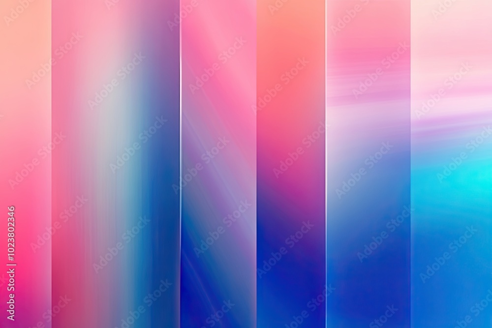Poster Vibrant Iridescent Gradient Backgrounds in a Smooth Blend of Colors Suitable for Various Designs