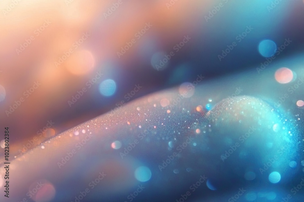 Poster Vibrant Iridescent Gradient Background Featuring Shimmering Colors and Soft Bokeh Effects