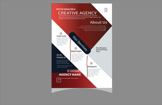 modern design template and modern business flyer design
