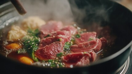 Delicious Hot Pot Cooking with Fresh Ingredients