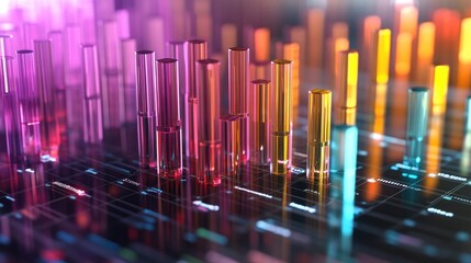 Obraz premium Vibrant Abstract Data Visualization Background