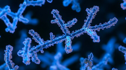 Ancient microbes under microscope reveal intricate cellular structures, showcasing their mysterious and ancient nature, ideal for scientific and educational content