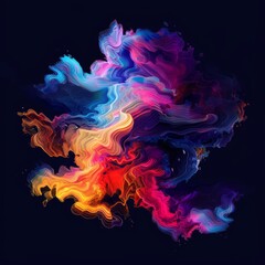 Data visualization with vibrant abstract colors.