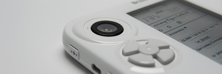 Close-Up of White iPod Classic Against Clean White Background: Vintage Appeal Meets Modern Tech in Music Storage