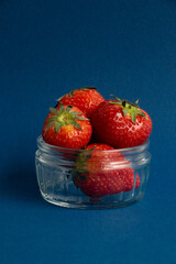 strawberry in a glass