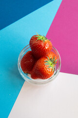 strawberries in a glass