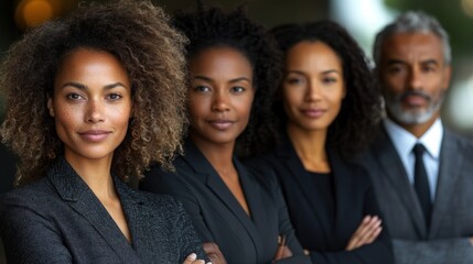 Team of lawyers from different ethnic backgrounds discussing a case, representing diversity in the legal profession