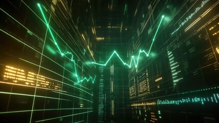 Obraz premium Futuristic Digital Data Visualization Background